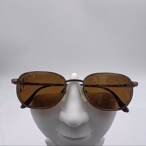 Vintage Luxottica Bronze Oval Sunglasses Frames
